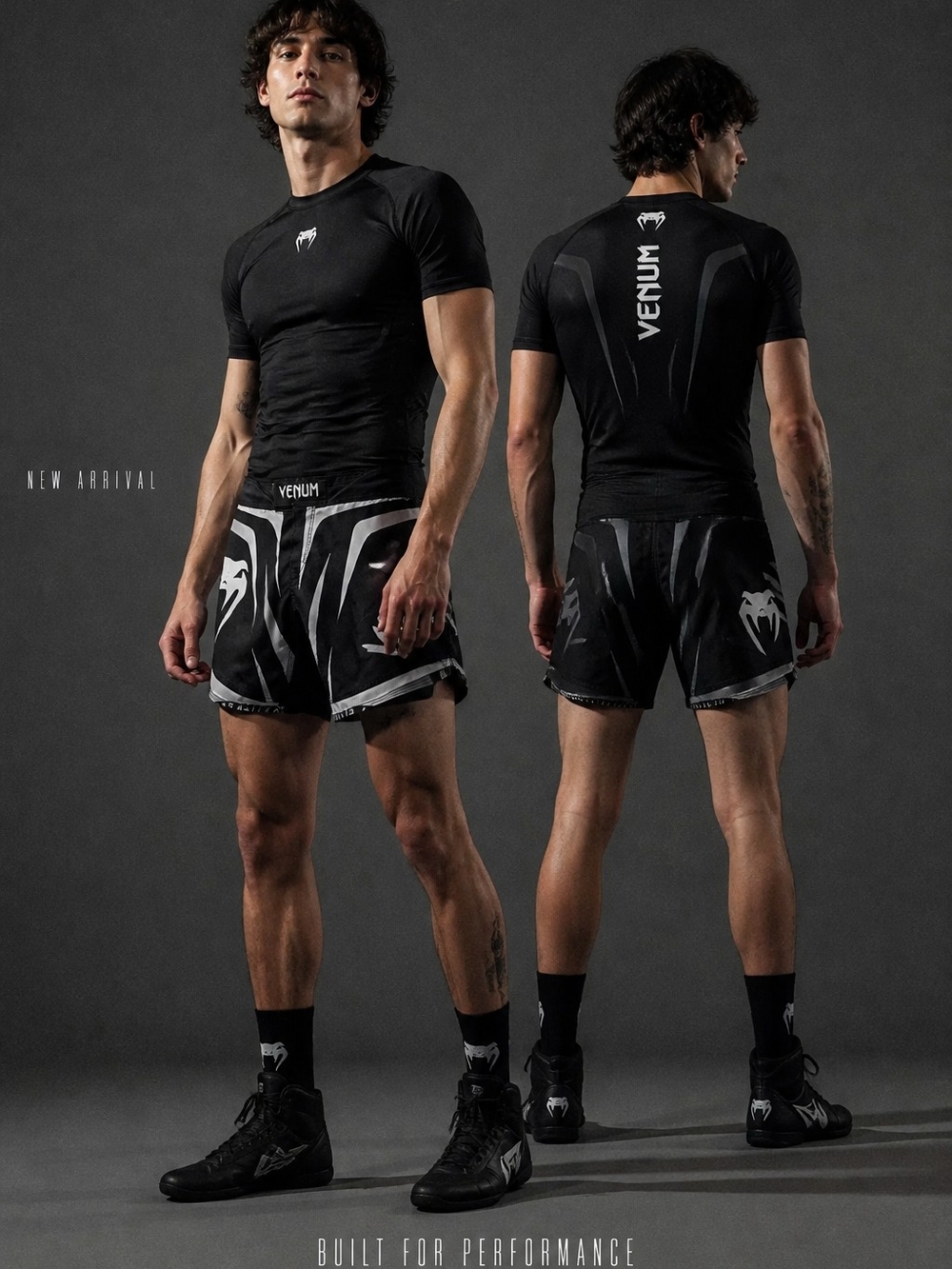 Venum Men's Black Performance MMA Shorts
